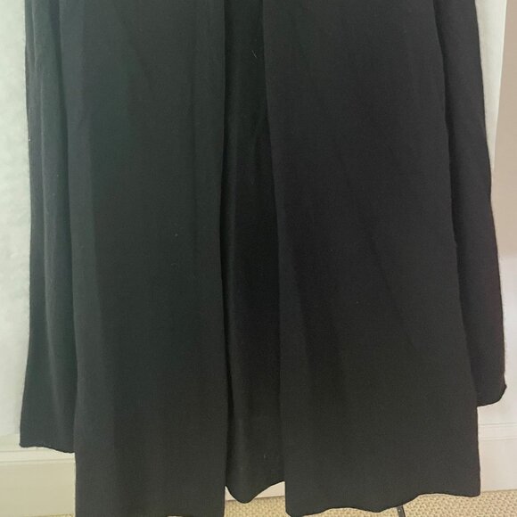 Black and Gray Cashmere Open Cardigan Sweaters - Picture 2 of 2